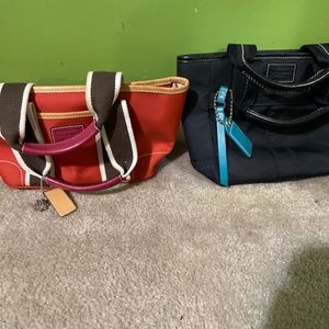 Coach mini Hampton weekend tote (paired set)